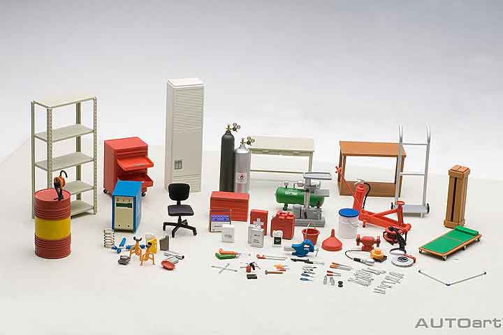 GARAGE SET 80 PCS 1/18