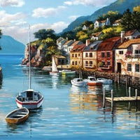 VILLAGE ON THE WATER500 PIECES,JIGSAW PUZZLE,ADULT PUZZLES, ANATOLIAN