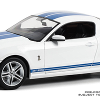 SHELBY GT500 - PERFORMANCE WHITE WITH GRABBER BLUE 2011 1/18 DIECAST, DIECAST COLLECTABLES