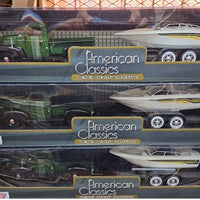 PLYMOUTH TRUCK WITH SPEED BOAT TRAILER GREEN 1941 1/24 EACH