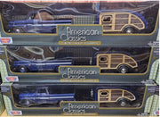 CHEVY C10 FLEETSIDE PU WITH CARAVAN BLUE 1966 1/24 EACH