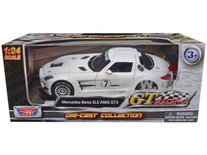 GT RACING  MERCEDES-BENZ SLS AMG GT3 WHITE #7 1/24