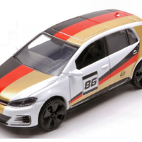 GT RACING  VOLKSWAGEN GOLF A7 WHITE WITH RACING STRIPES 1/43