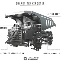 Quarry Transporter Mechanical  kit of mining truck, 71 parts