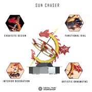 SUN CHASER MECHANICAL DESKTOP CLOCK 57 PARTS