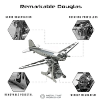 Remarkable Douglas Mechanical  kit of airplane  DC-3, 146 parts