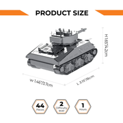 M4 SHERMAN STATIC TANK 44 PARTS