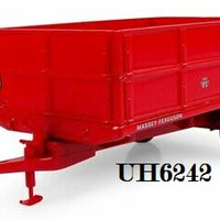 1/32 MASSEY FERGUSON MF21 "POPULAR" 3.5TON TIP TRAILER RED HIGH SIDE DIECAST